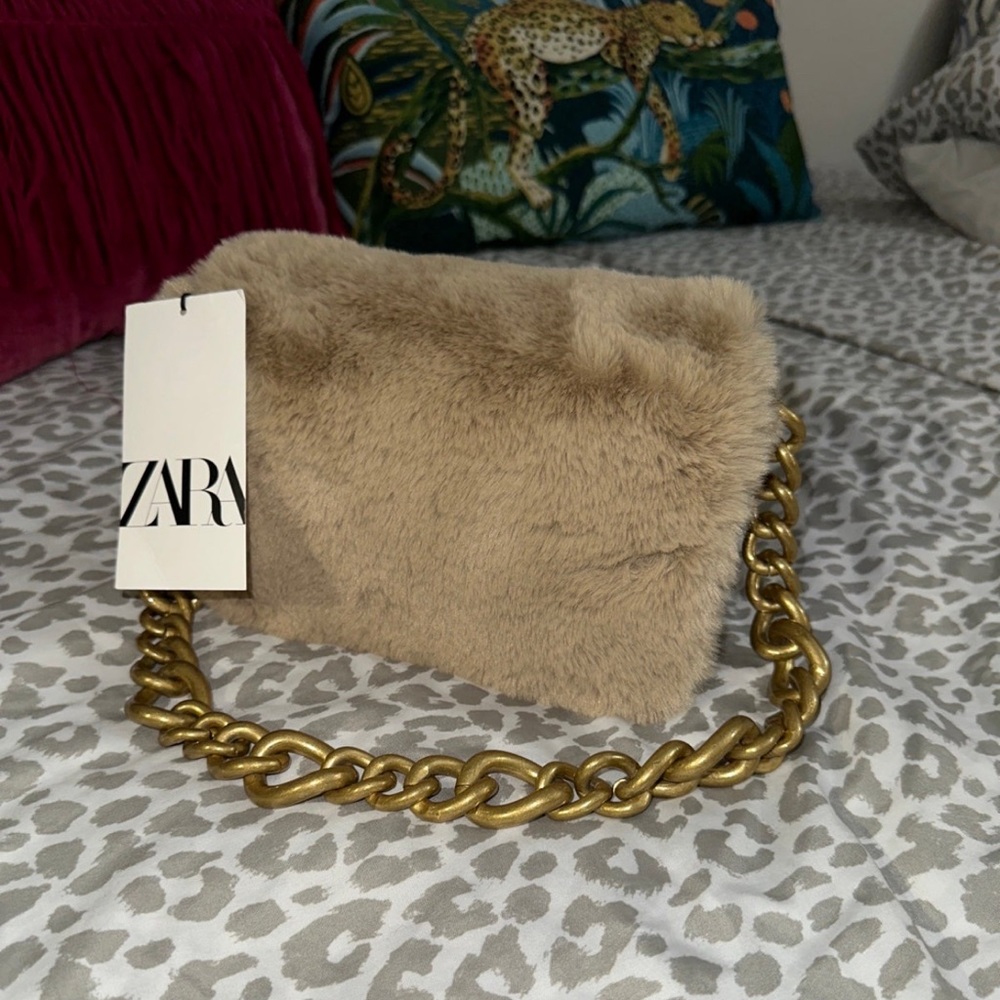 Zara faux fur purse